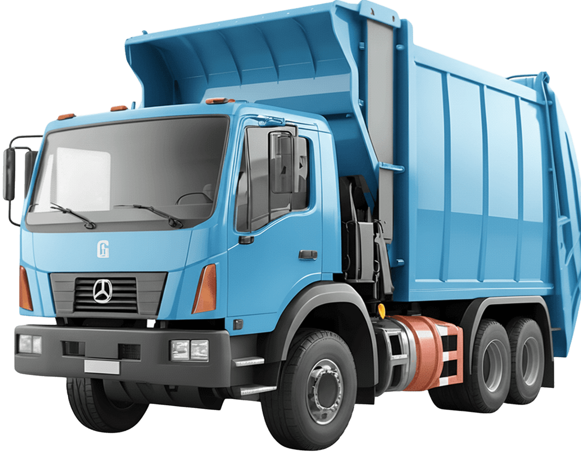 Camion azzurro decorativo